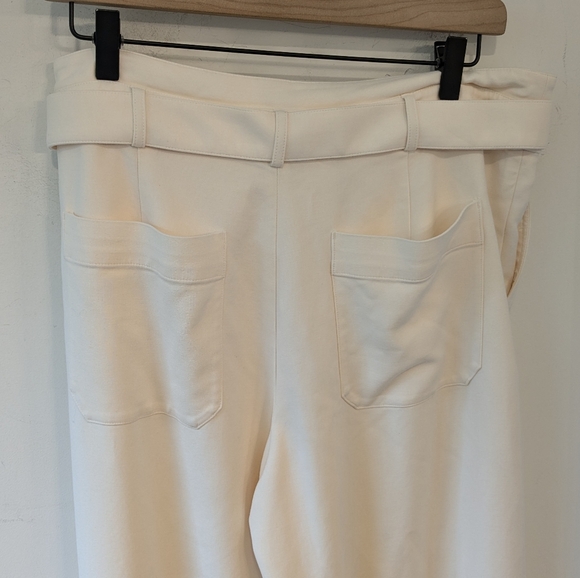 J. Crew 2024 Belted Wide-Leg Trouser City Twill Cream Quiet Luxury Size 10 - Picture 7 of 10